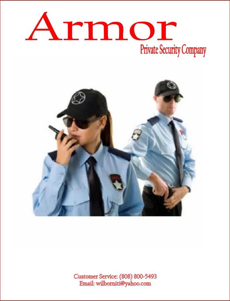 103. Armor Security Company - Private Security Guard - 1 8 Hour Day 