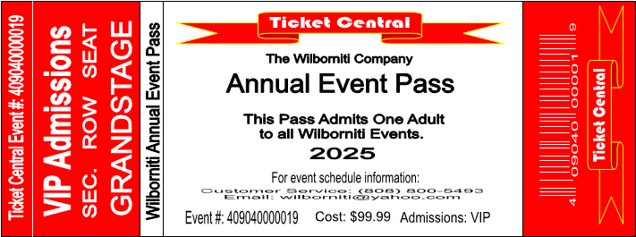 110. Wilborniti - Annual Events Pass