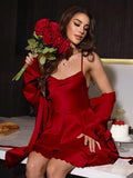 60. Silk Robe and Dress Set